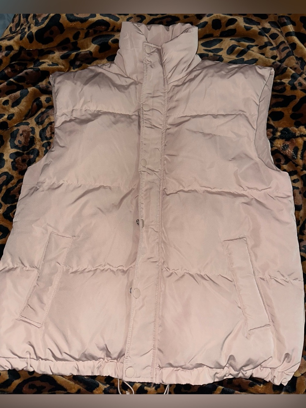 A New Day Beige Puffer Vest Sz. S